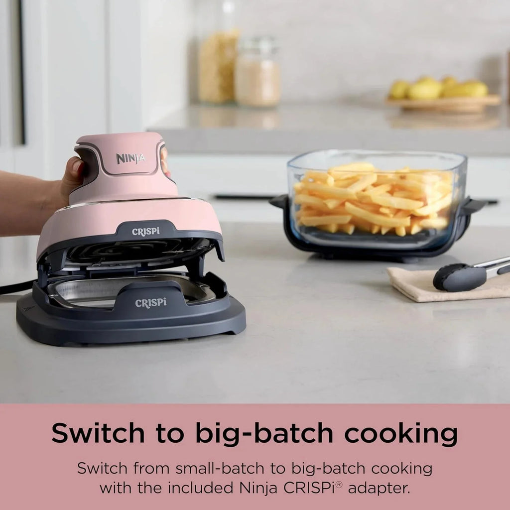 Ninja Crispi 4-in-1 Portable Glass Air Fryer Cooking System, 1500W, 4 QT And 6-Cup Containers