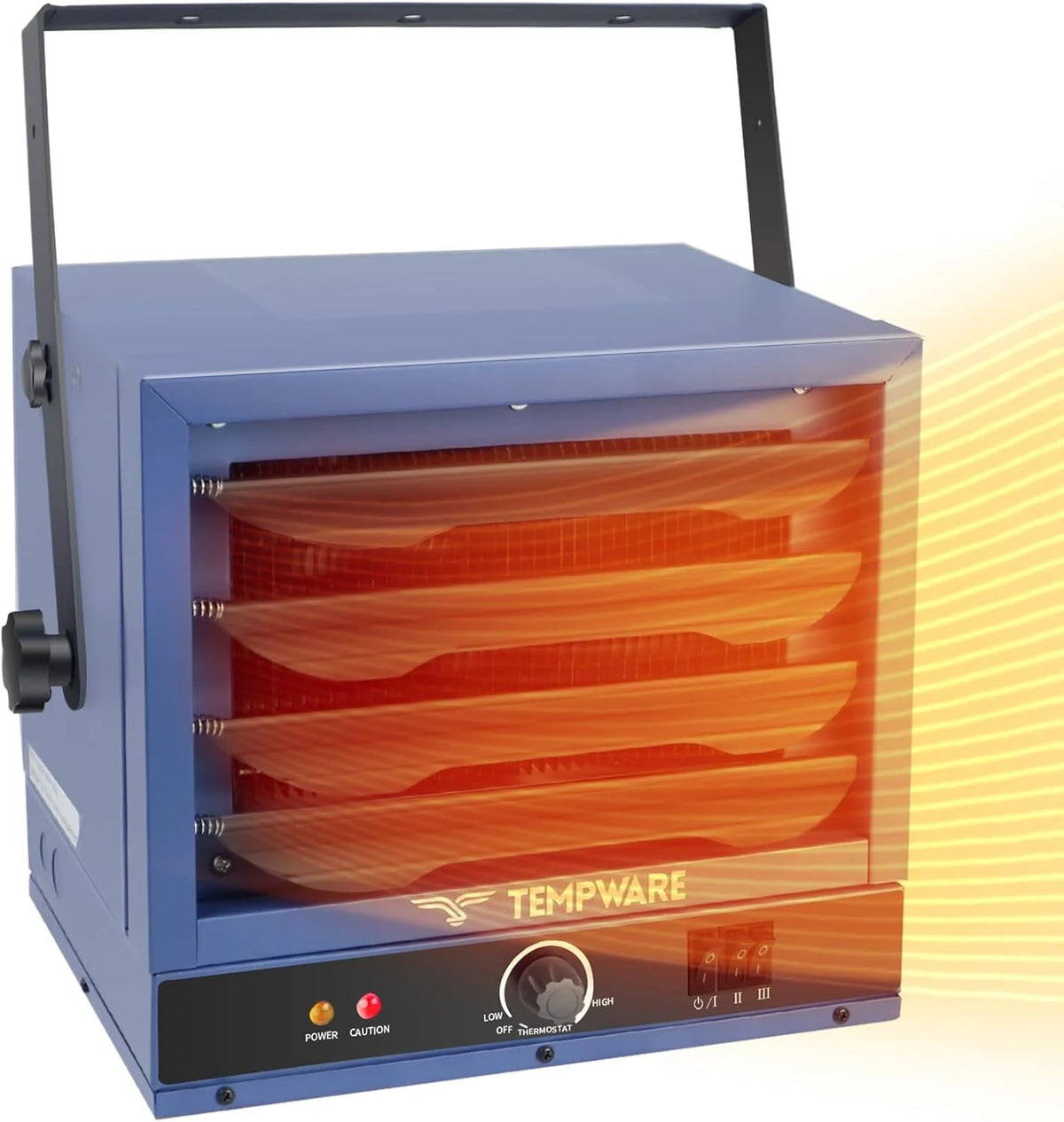 Electric Garage Heater, 7,500-Watt, 240-Volt Hardwired, Blue