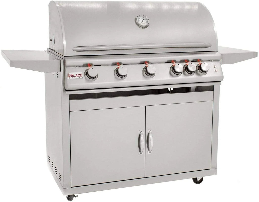 Blaze Freestanding Propane Gas Grill With Lights, 40-inch - BLZ-5LTE2-LP-BLZ-5-CART