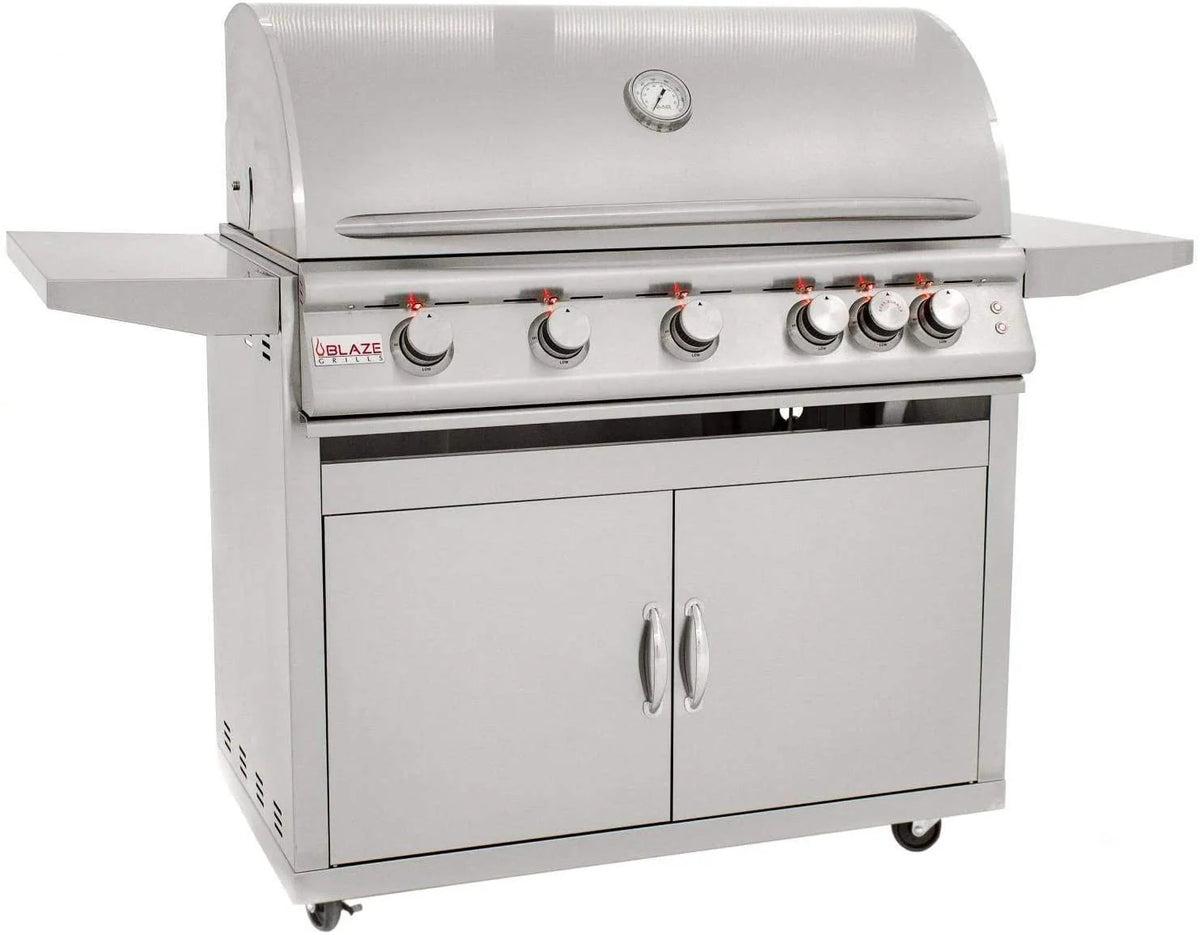 Blaze Freestanding Propane Gas Grill With Lights, 40-inch - BLZ-5LTE2-LP-BLZ-5-CART