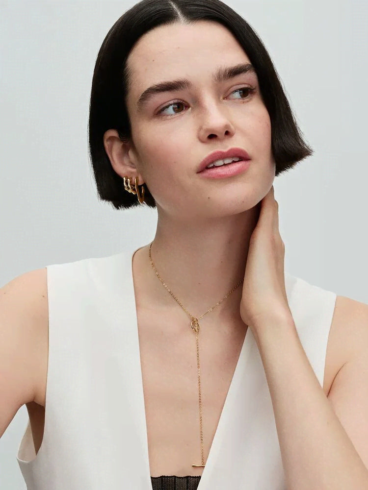 Organically Shaped Open Hoop Earrings