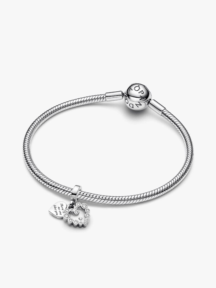Sparkling Heart Double Dangle Charm