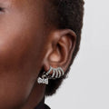 Bridgerton Sparkling Bow Climber Earrings