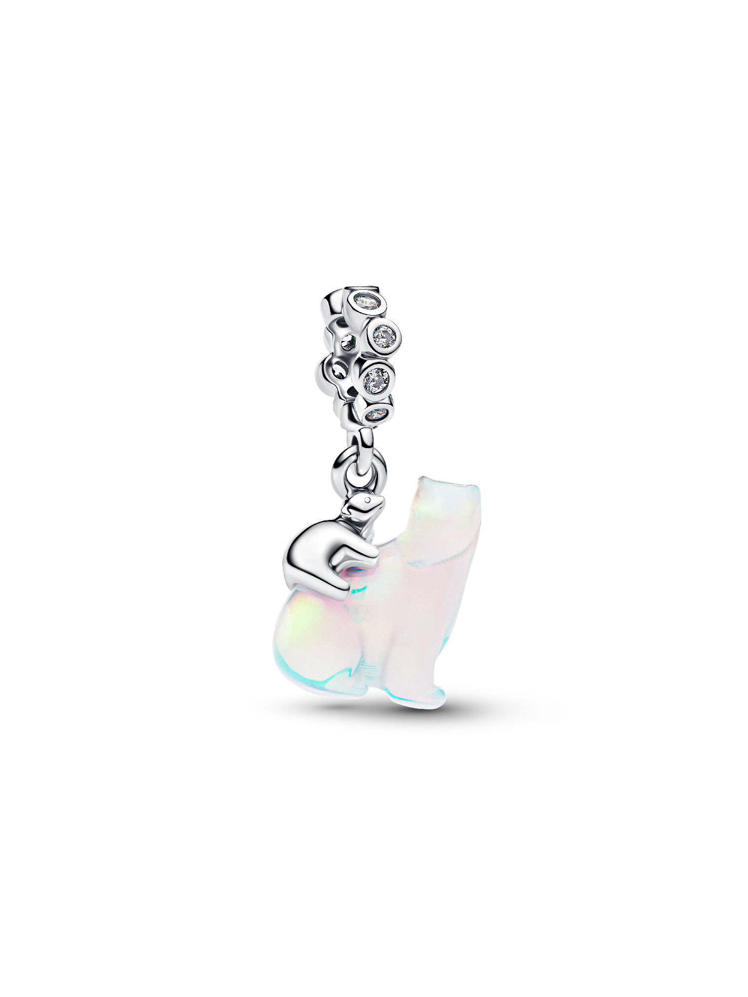 Polar Bear Mother & Cub Dangle Charm