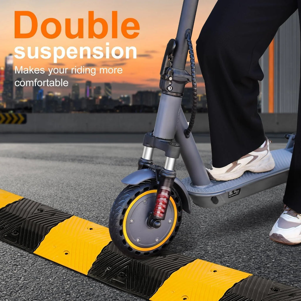 Electric Scooter With Solid Tires And Dual Braking - 350W/500W