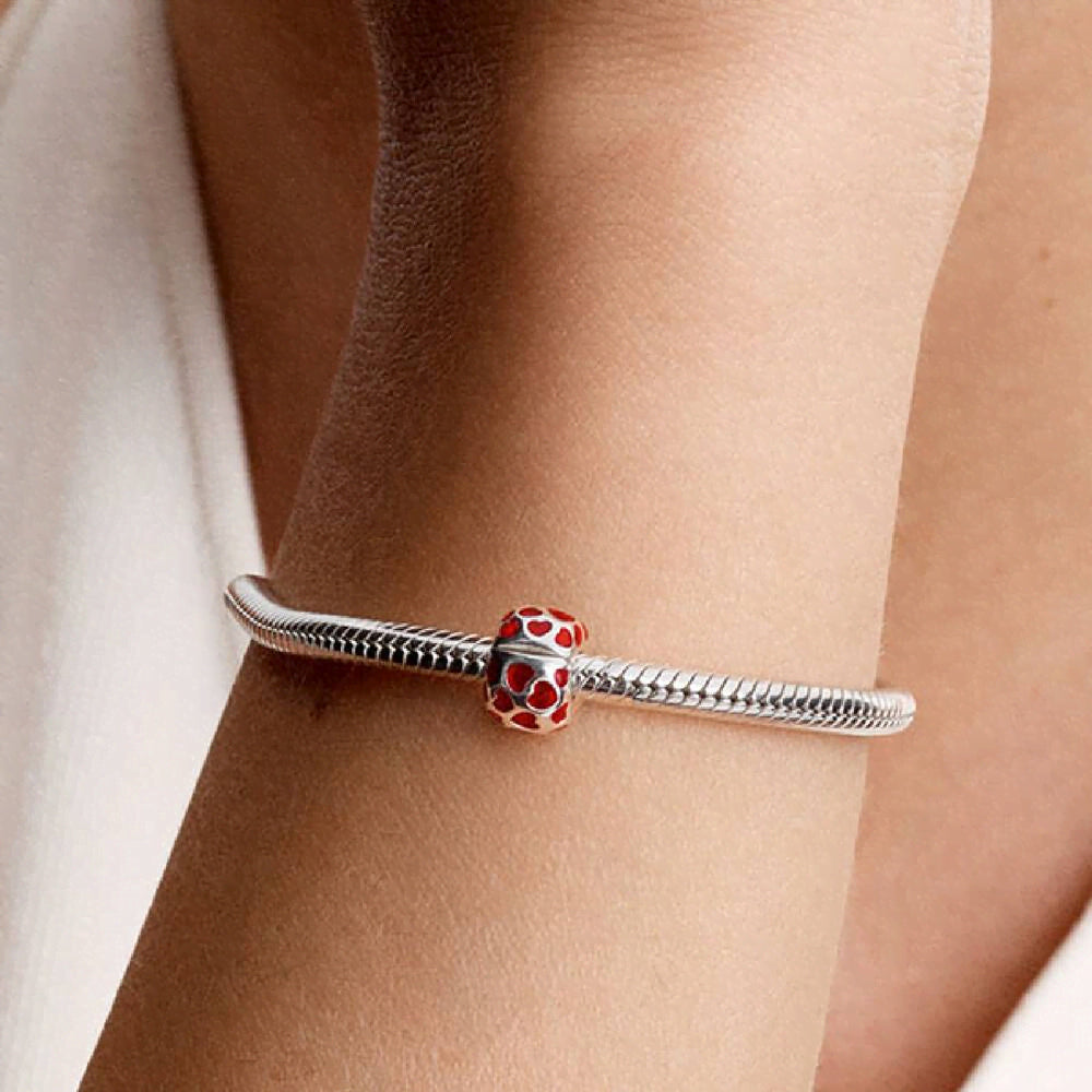 Hearts Round Clip Charm