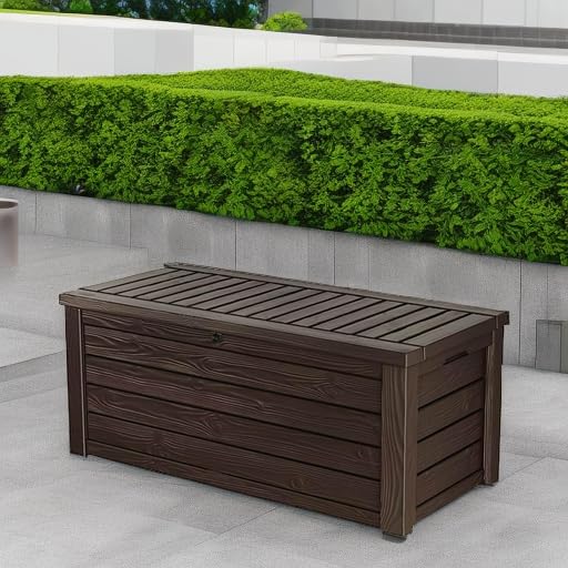 150 Gallon Outdoor Resin Deck Box With Bench Seat