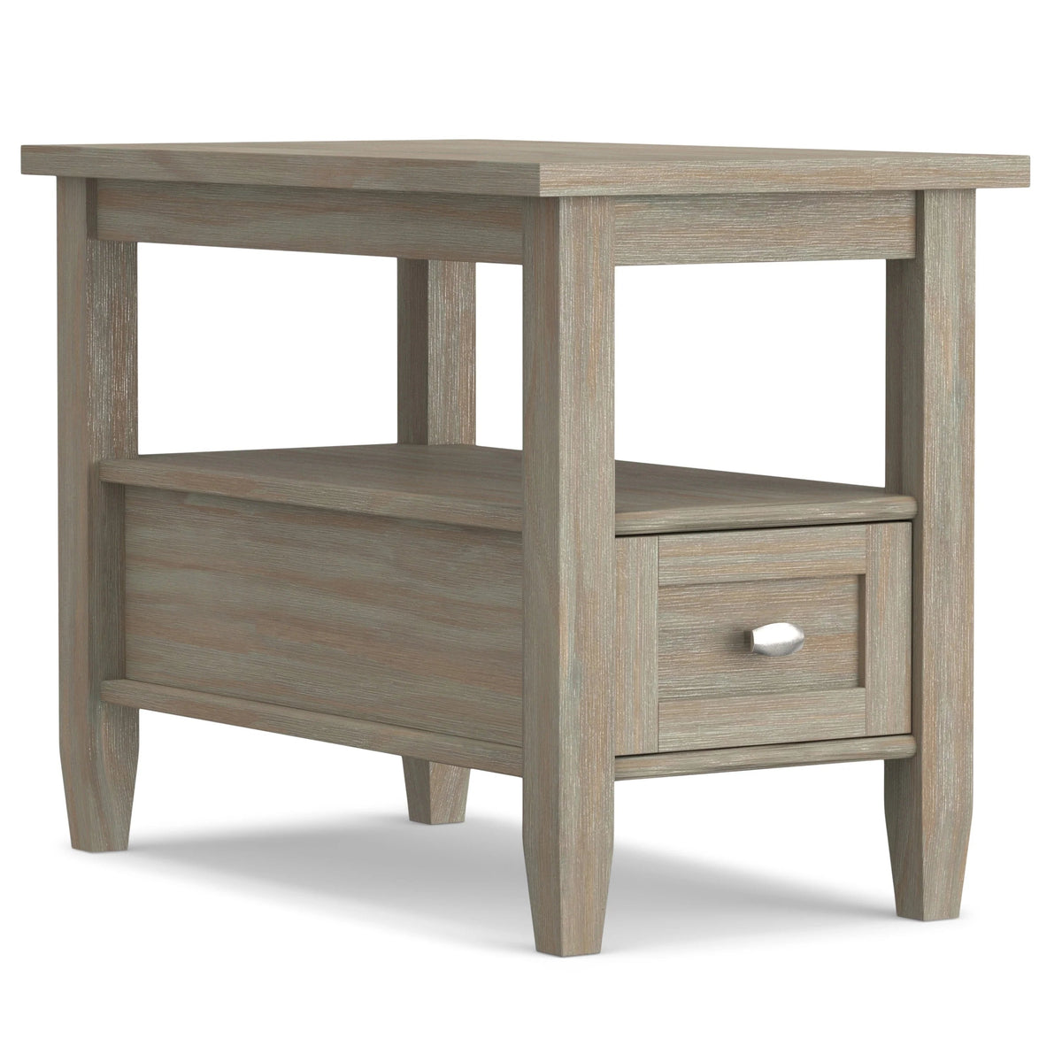 Solid Wood Narrow Side Table, 14 in Wide, 24 in D x 14 in W x 20 in H
