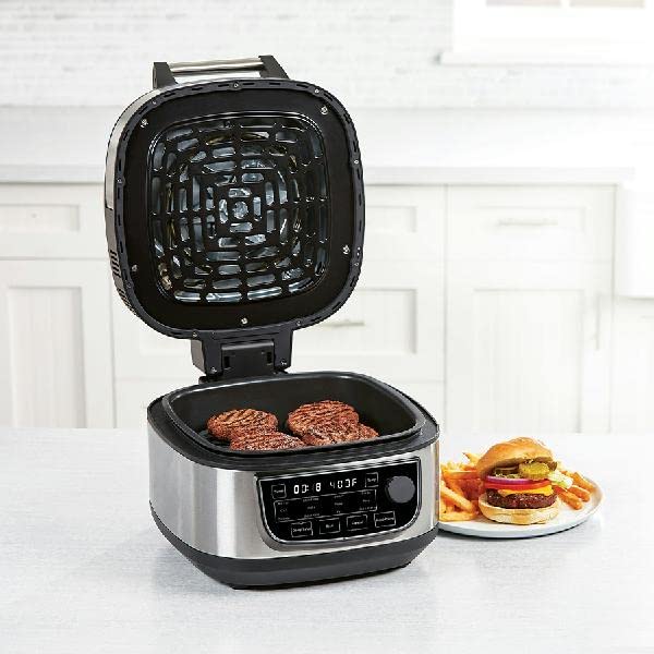 12-in-1 Grill And Air Fryer Combo, 6-Qt, 1550W, Stainless Steel