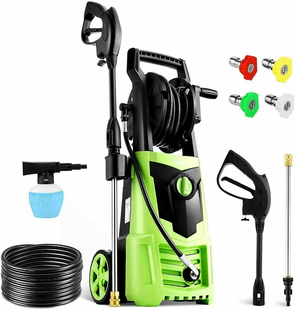 Suyncll Electric Cold Water Pressure Washer 3000 PSI 2.4 GPM Blue/Green