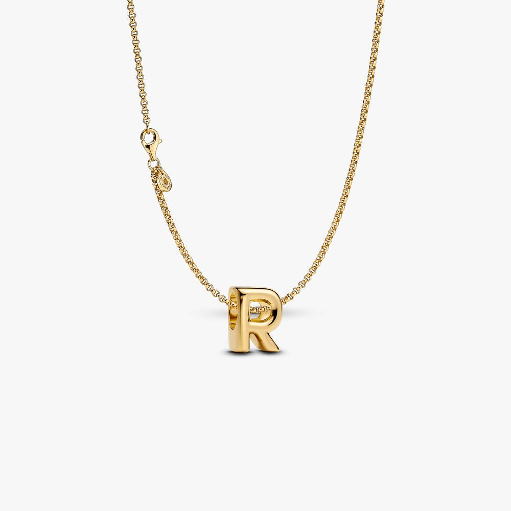 Letter R Charm Necklace