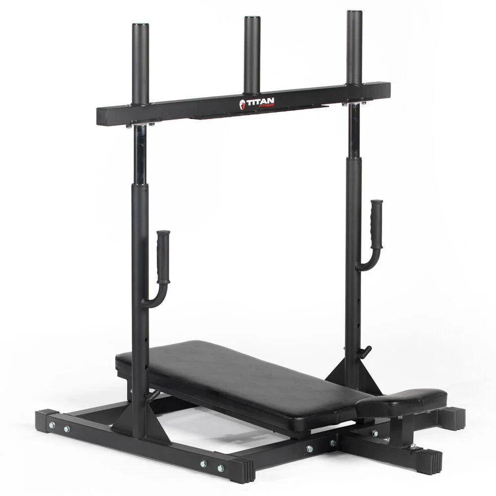Titan Fitness Vertical Leg Press Machine, 400 LB Capacity, Diamond Footplate, Olympic Plate Compatible