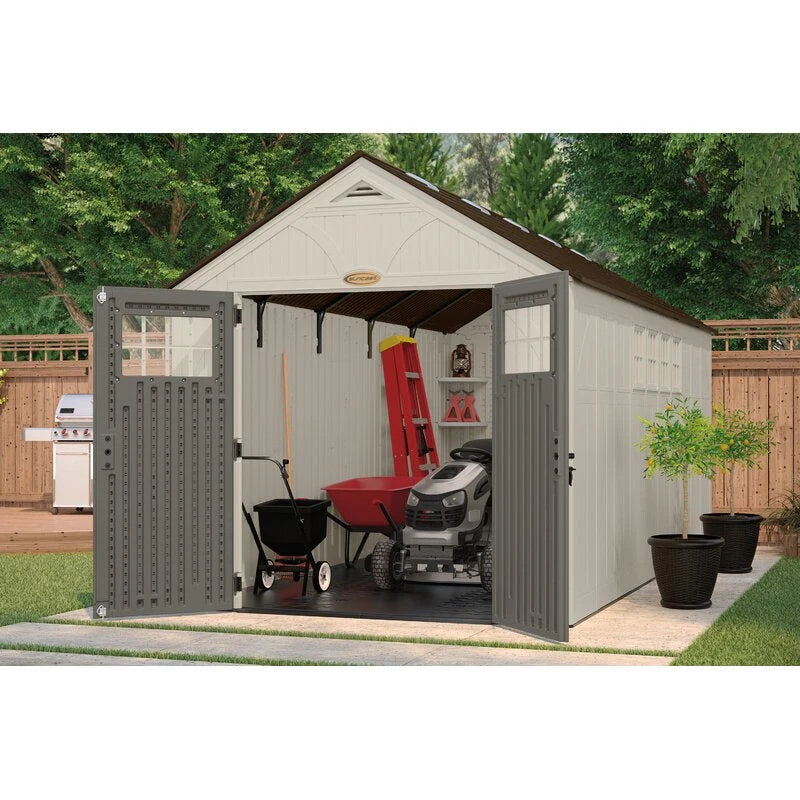 Suncast Tremont Plastic Storage Shed, 8 ft. W x 16 ft. D - BMS8165