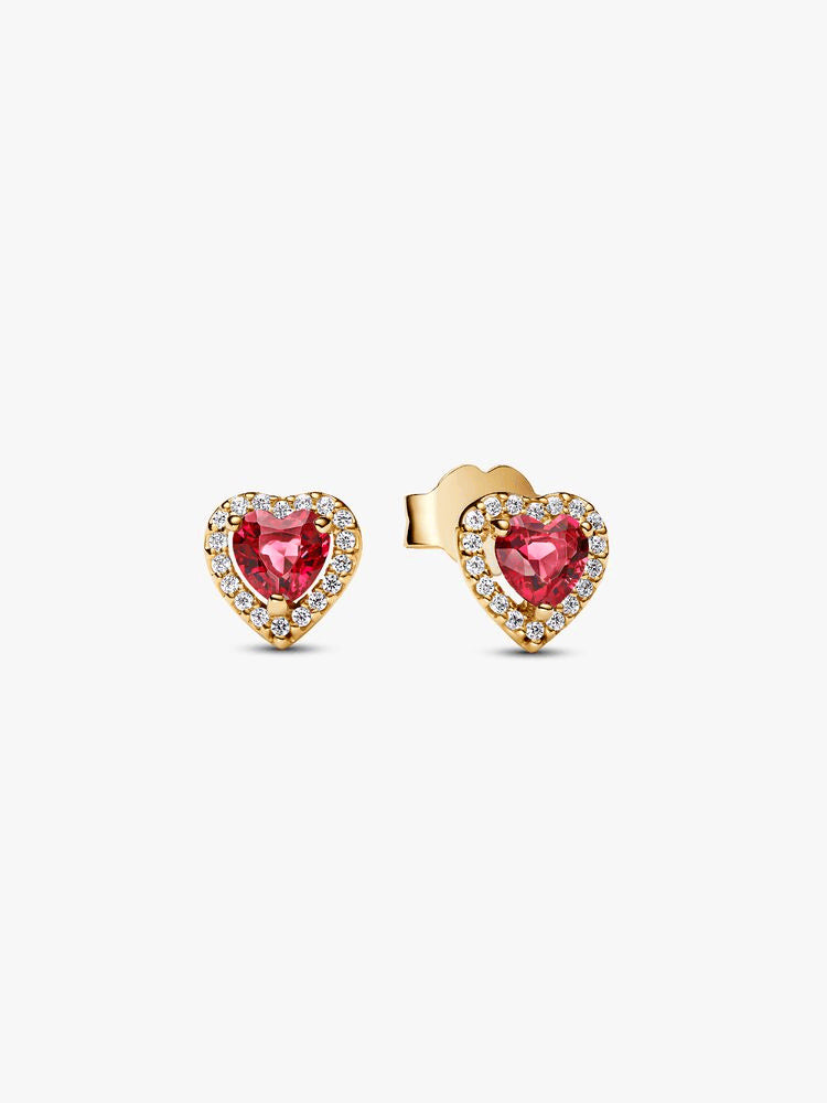 Elevated Heart Stud Earrings