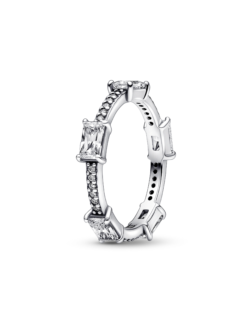 FINAL SALE - Rectangular Bars Sparkling Pavé Ring