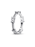 FINAL SALE - Rectangular Bars Sparkling Pavé Ring