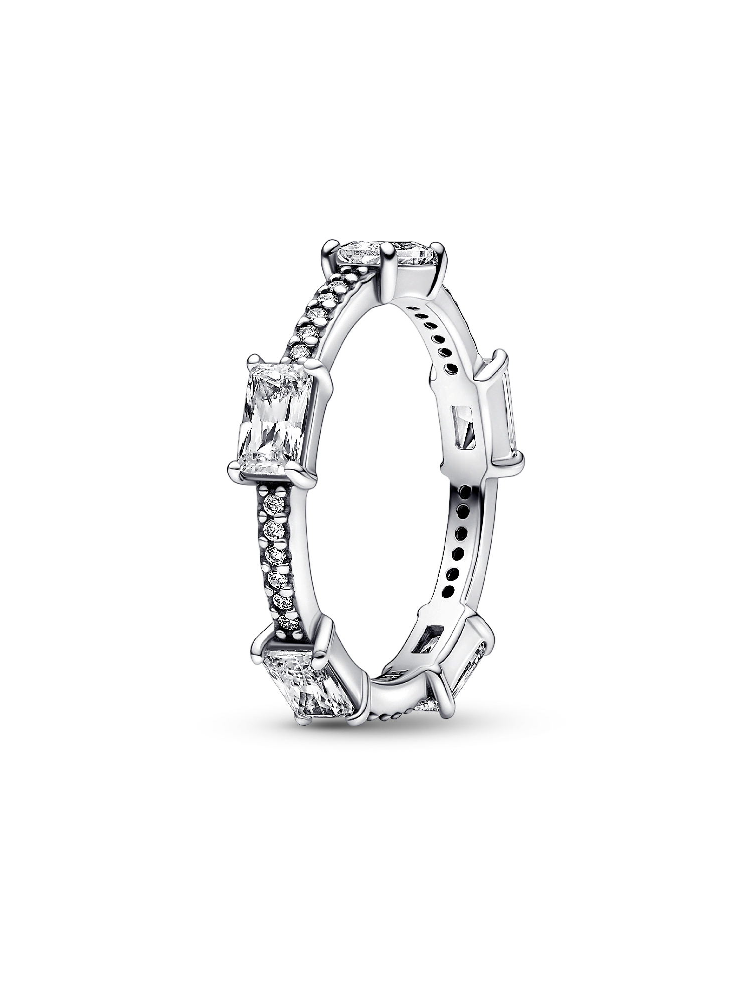 FINAL SALE - Rectangular Bars Sparkling Pavé Ring