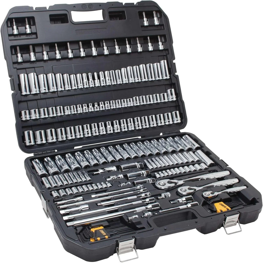 DEWALT Mechanics Tool Set, SAE And Metric, 192-Piece, 1/4, 3/8 And 1/2 in Drive - DWMT75049