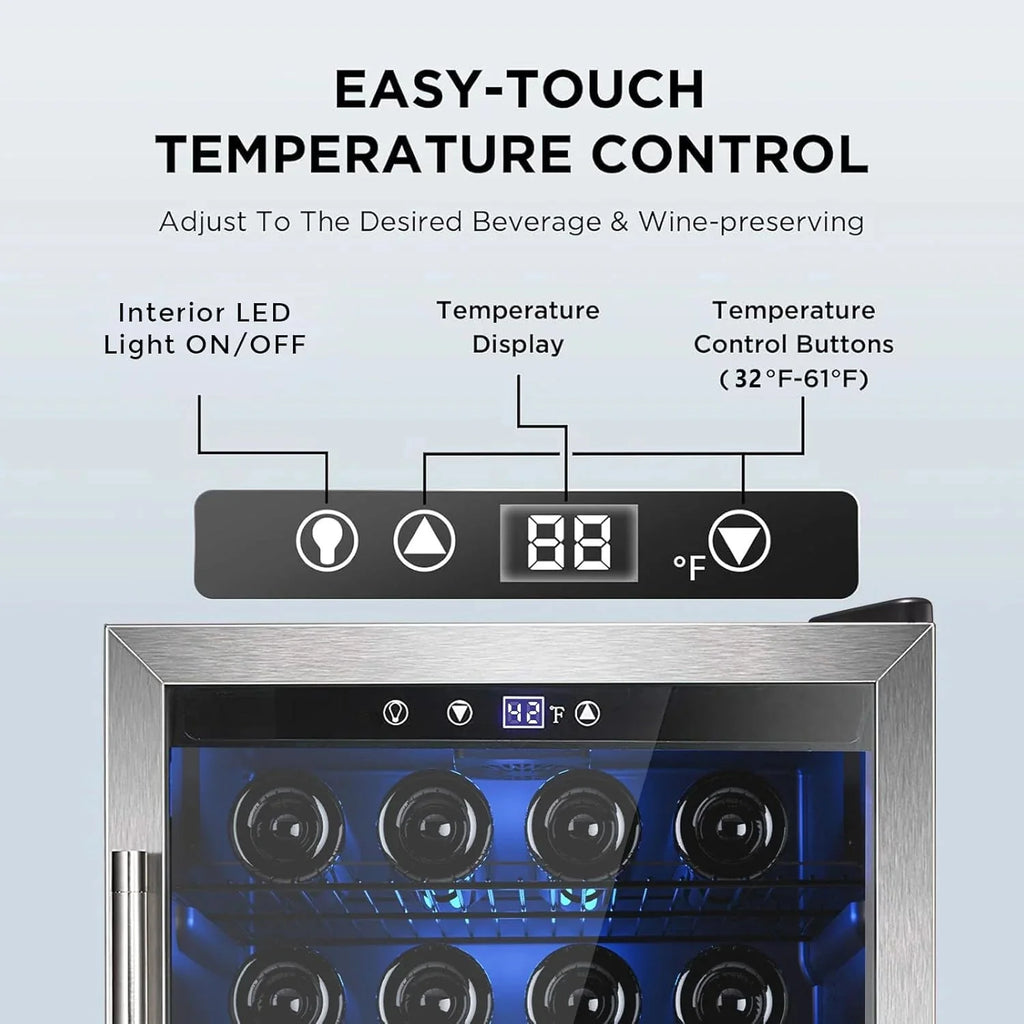 Electactic 3.2 Cu Ft 130 Can Beverage Refrigerator Cooler, Black, 19.29 x 17.32 x 30.79 inches - JC-90