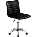 Adjustable Mid-Back Armless Swivel Office Chair With PU Leather - 265 lbs.