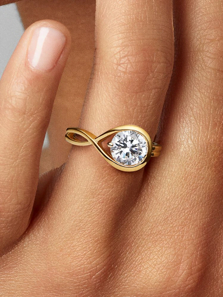 Pandora Infinite 14k Gold Lab-grown Diamond Ring