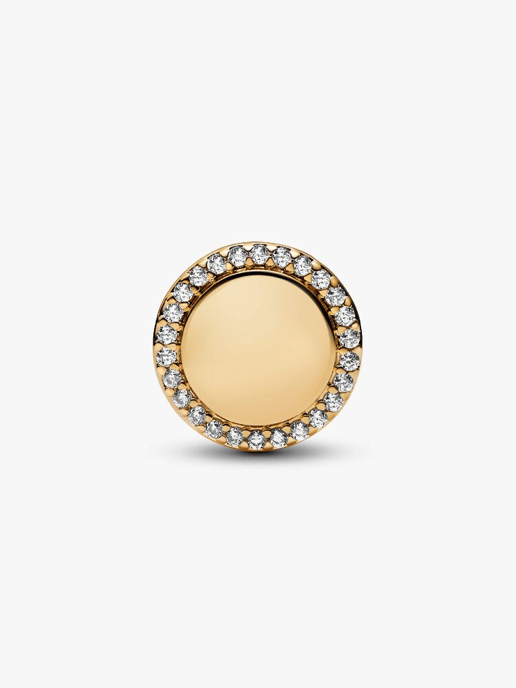 Engravable Sparkling Button Charm