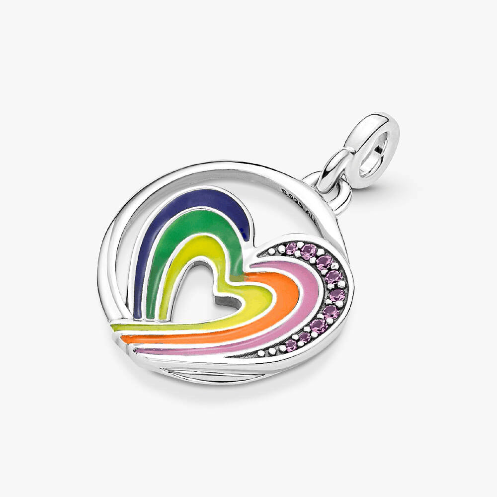 FINAL SALE - Pandora ME Rainbow Heart of Freedom Medallion Charm