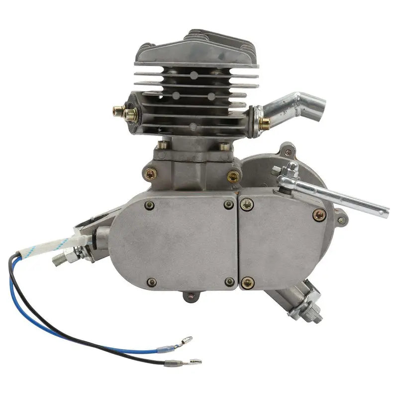 80cc 2-Stroke Bicycle Motor Kit For 26-Inch Wheels - Silver White
