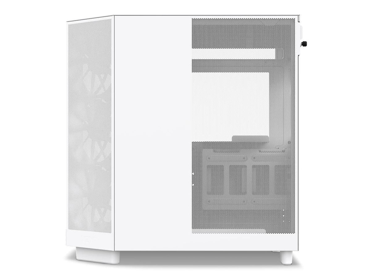 NZXT H6 Flow Compact Dual-Chamber Mid-Tower Airflow Case, White - CC-H61FW-01