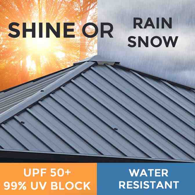 Acuff Steel Patio Gazebo, 10 Ft W x 10 Ft D, Black - Lowndes