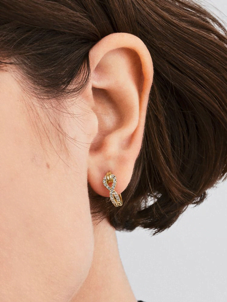 Pandora Infinite Lab-grown Diamond Pavé Hoop Earrings