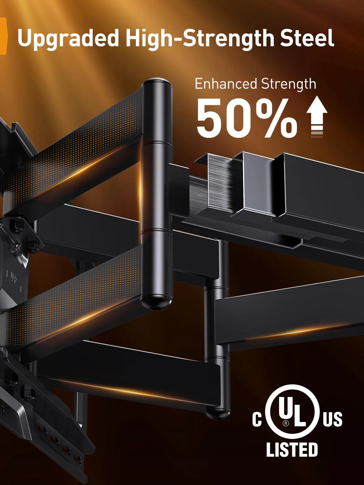 Full Motion TV Wall Mount for 42-90 in TVs - Adjustable Swivel and Tilt Bracket