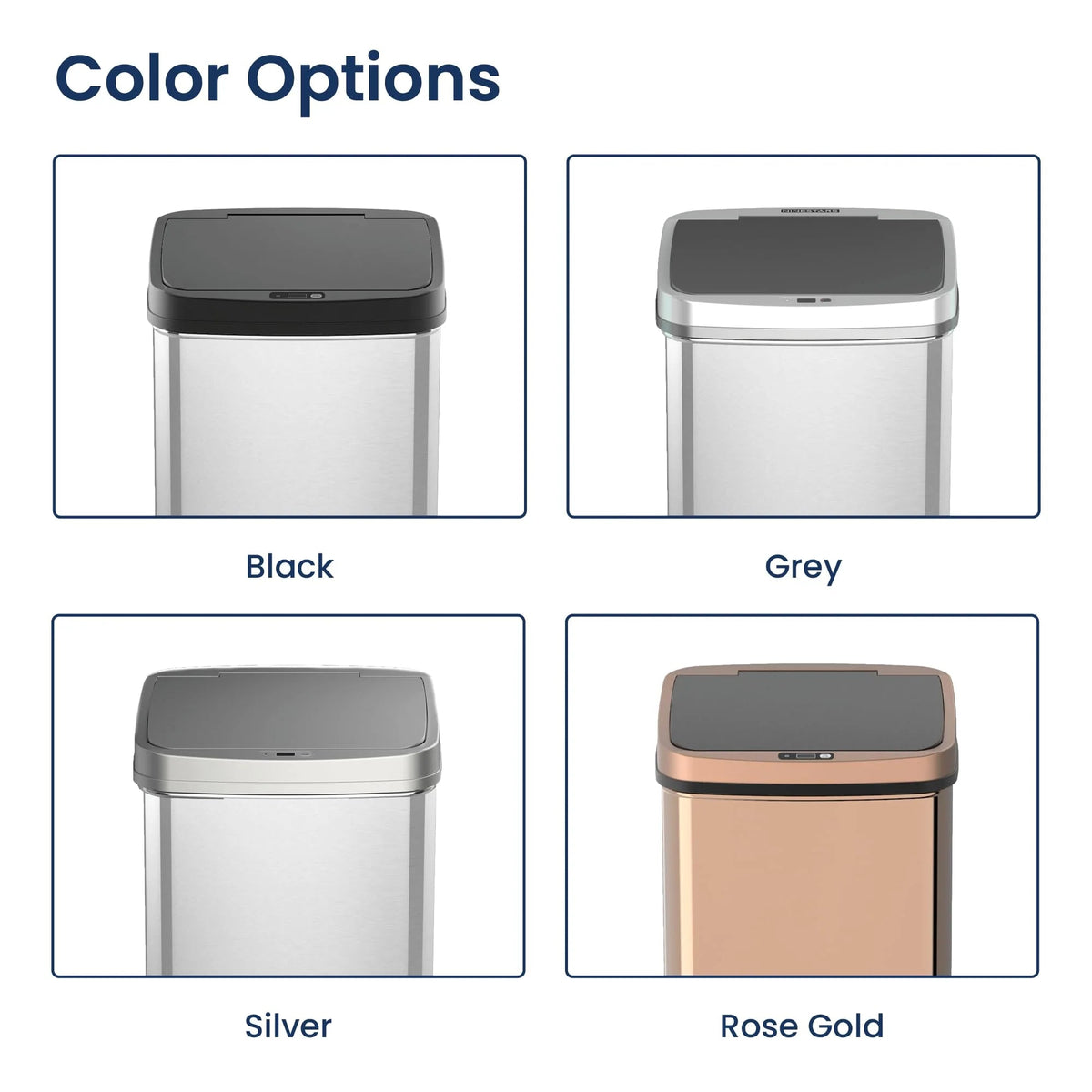 13 Gallon Touchless Motion Sensor Trash Can With Automatic Sensor Lid