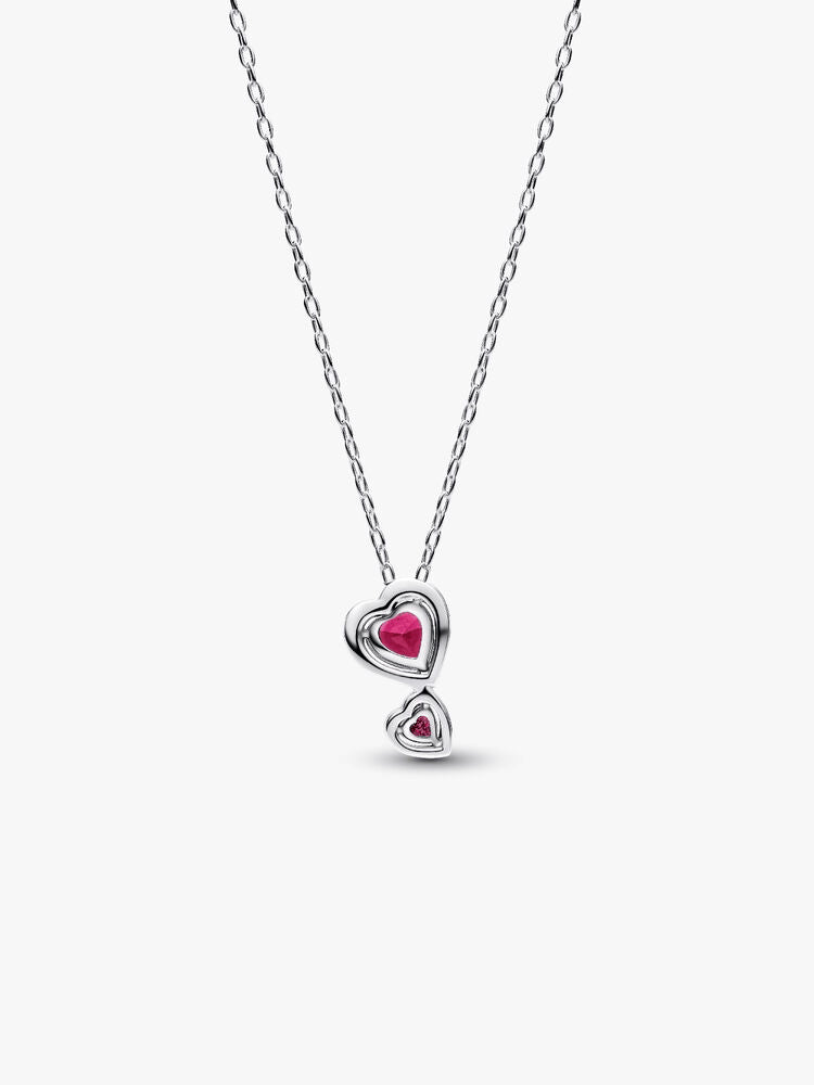 Red Halo Hearts Pendant Necklace