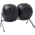 Lifetime Dual Compost Tumbler, Black, Two 50-Gallon Barrels - 60072
