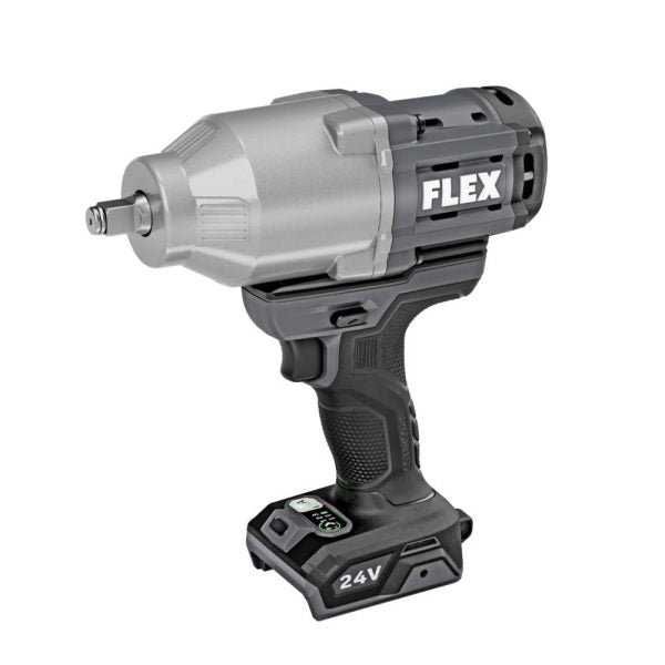 24V Brushless 1/2 Inch Cordless Impact Wrench, Variable Speed, Tool Only - Gray
