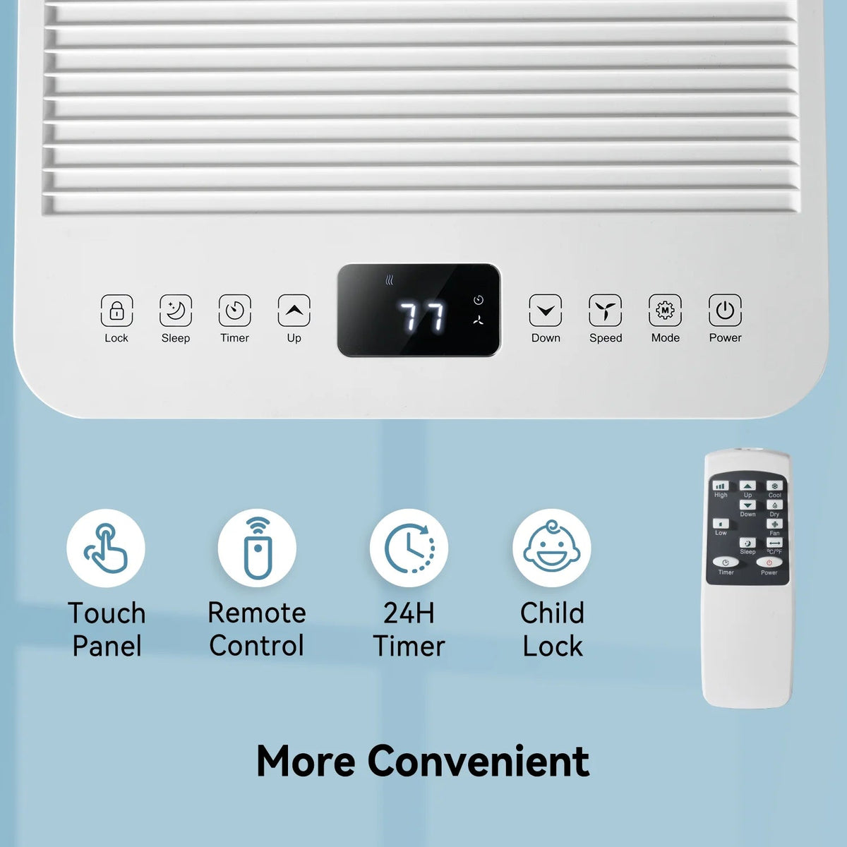 Bapipro Smart Portable Air Conditioner 10,000 BTU, WiFi, Remote, 4-in-1, 300 Sq Ft, 55dB