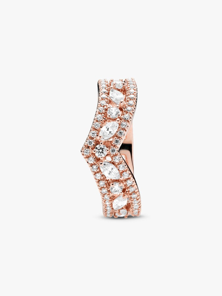 FINAL SALE - Sparkling Marquise Double Wishbone Ring