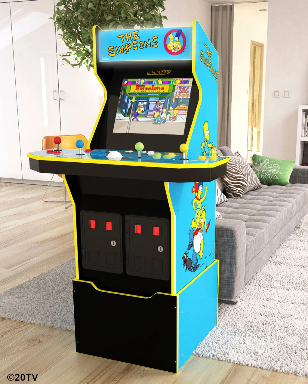 Arcade1Up The Simpsons 30th Edition Arcade With Stool And Tin - Multi