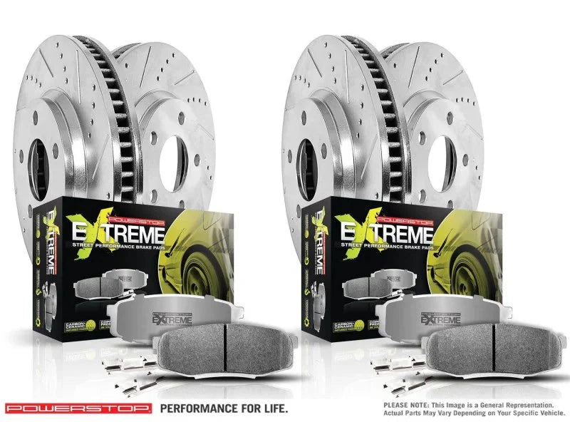 Power Stop Front And Rear Z26 Street Warrior Brake Kit - K6327-26