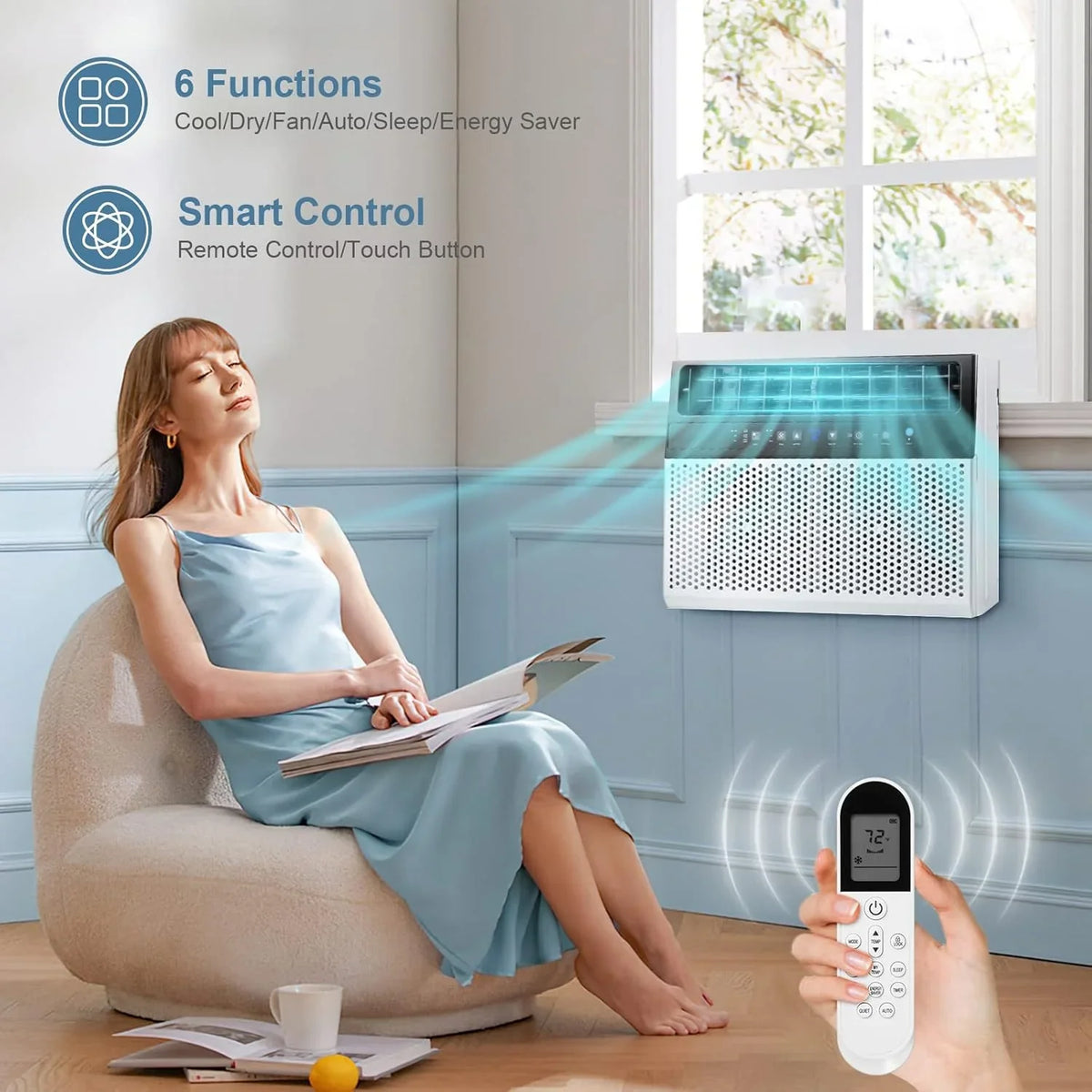 Antarctic Star U-Shaped Window Air Conditioner, 12,000 BTU, 115 Volts