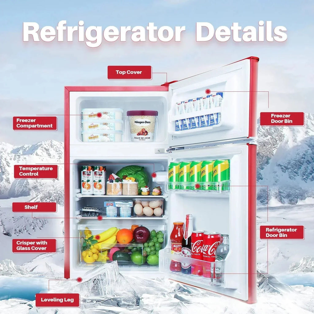 Compact Refrigerator With Freezer - F6893