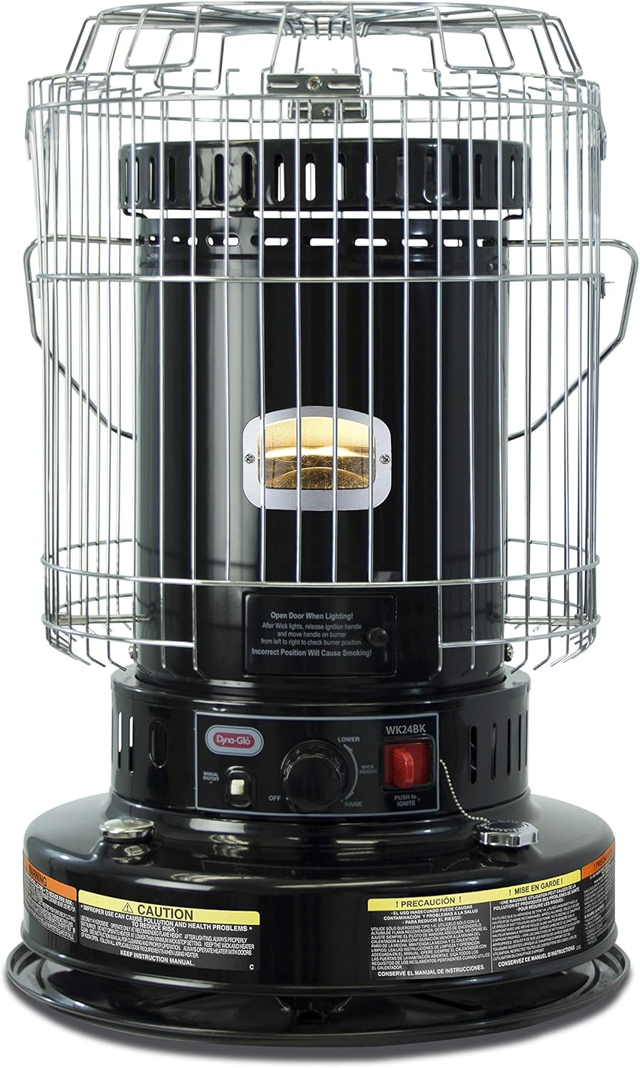 23,000 BTU Indoor Kerosene Heater, No Electricity Needed, Black