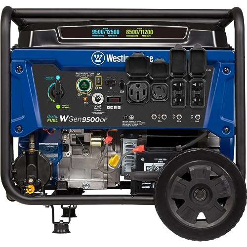 Westinghouse Dual Fuel Portable Generator, 12500 Peak Watt