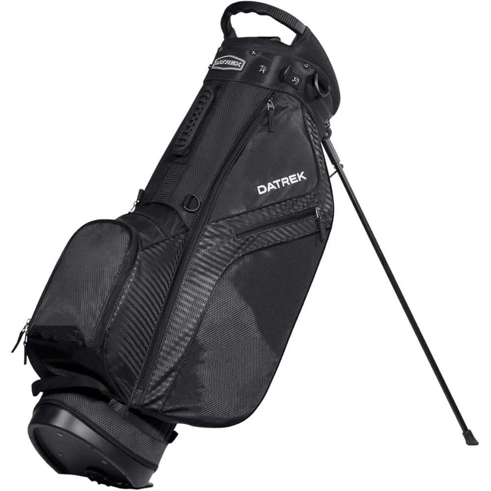 Datrek Stand Golf Bag 8-Way Top, 5 Pockets, Black - Superlite