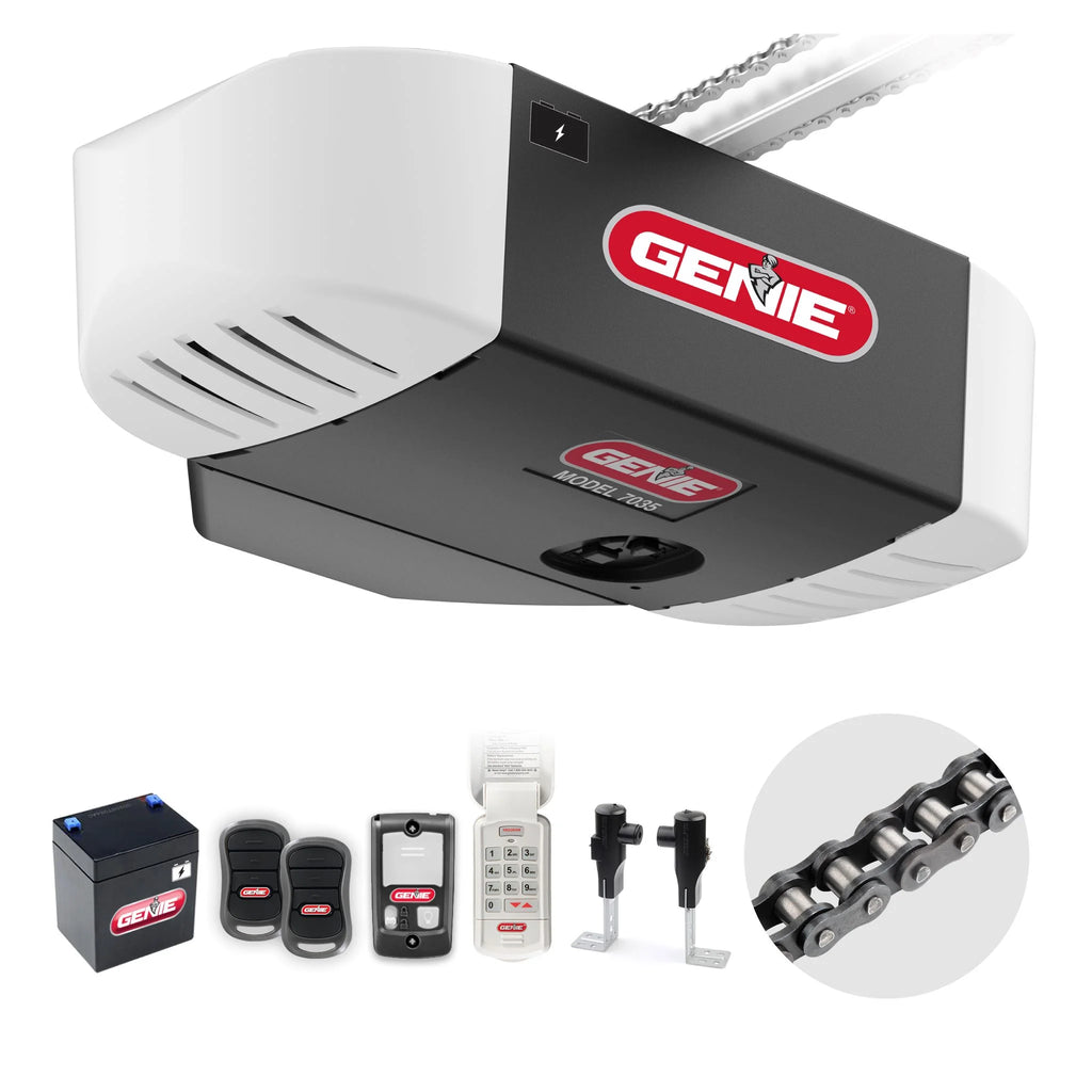 genie-chain-drive-750-garage-door-opener-34-hpc-battery-backup-quiet-operation-easy-install-includes-remotes-keypad-8818