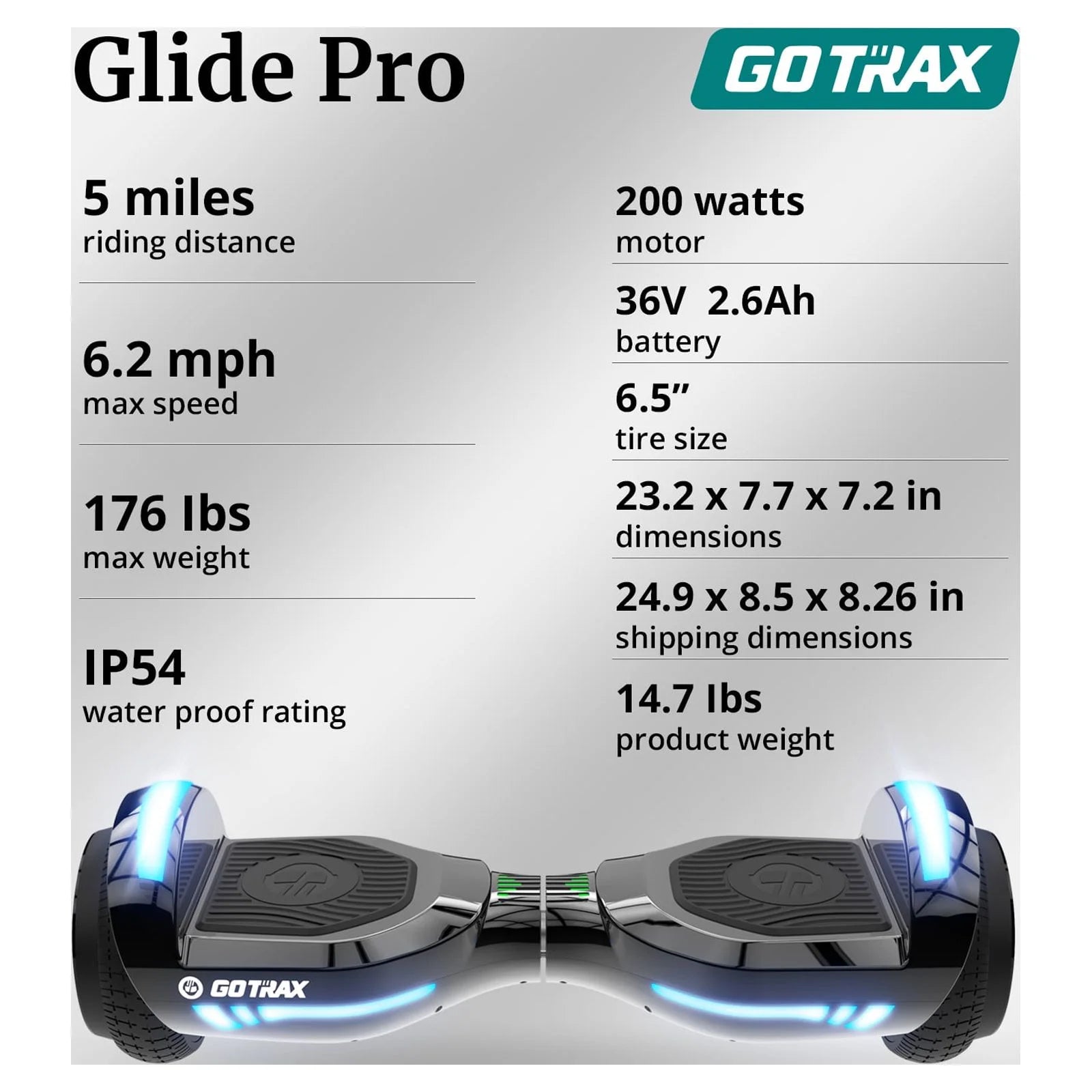 gotrax-glide-pro-bluetooth-hoverboard-65-wheels-led-lights-self-balancing-ul2272-certified-silver-1182