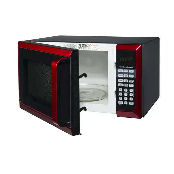 hamilton-beach-red-stainless-steel-microwave-oven-09-cu-ft-900w-led-display-5628