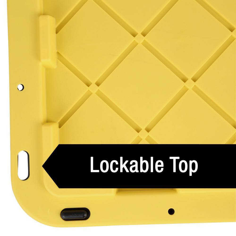 hdx-27-gallon-black-stackable-waterproof-storage-tote-with-yellow-lid-5-pack-1566