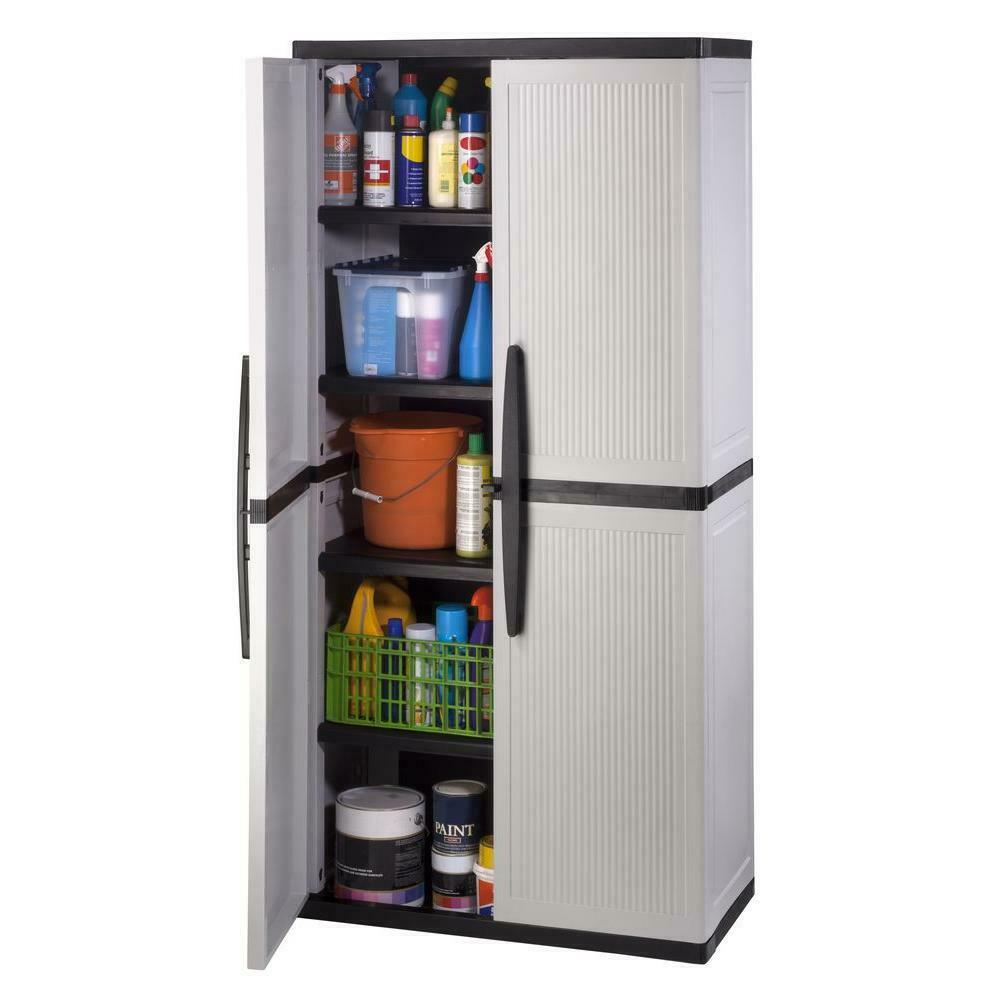 hdx-gray-plastic-freestanding-garage-cabinet-with-adjustable-shelves-lockable-doors-35w-x-71h-x-18d-5861